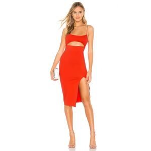 NWT Superdown Red Midi Cutout Dress